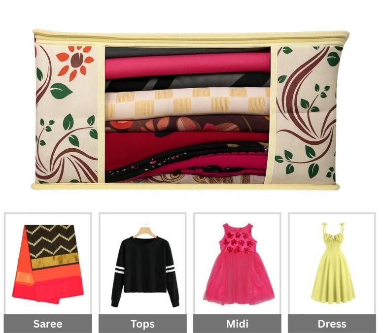 High Quality Flower Printed Saree Cover